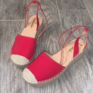 Pink LuLus espadrilles wedges!